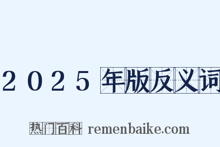 2025年版反义词是什么意思的图片